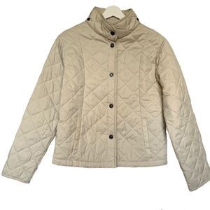 John Partridge Women's Quilted Beige Jacket Size XS